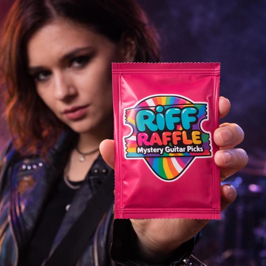 Mystery Guitar Picks 5 Pack Bundle | Plectrum Set | Guitar Accessories | Gift for Guitarist | Random Picks | Riff Raffle