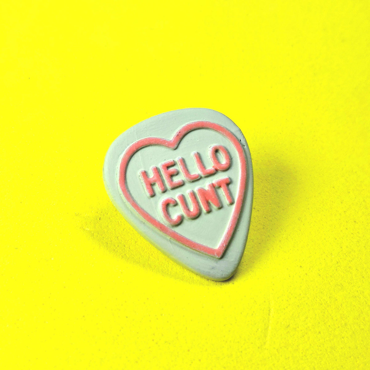 Handmade Rude Resin Pin Badge, Love Hearts Sweets Style 3D Printed painted varnished, musician guitarist rock metal gift funny the boys luv